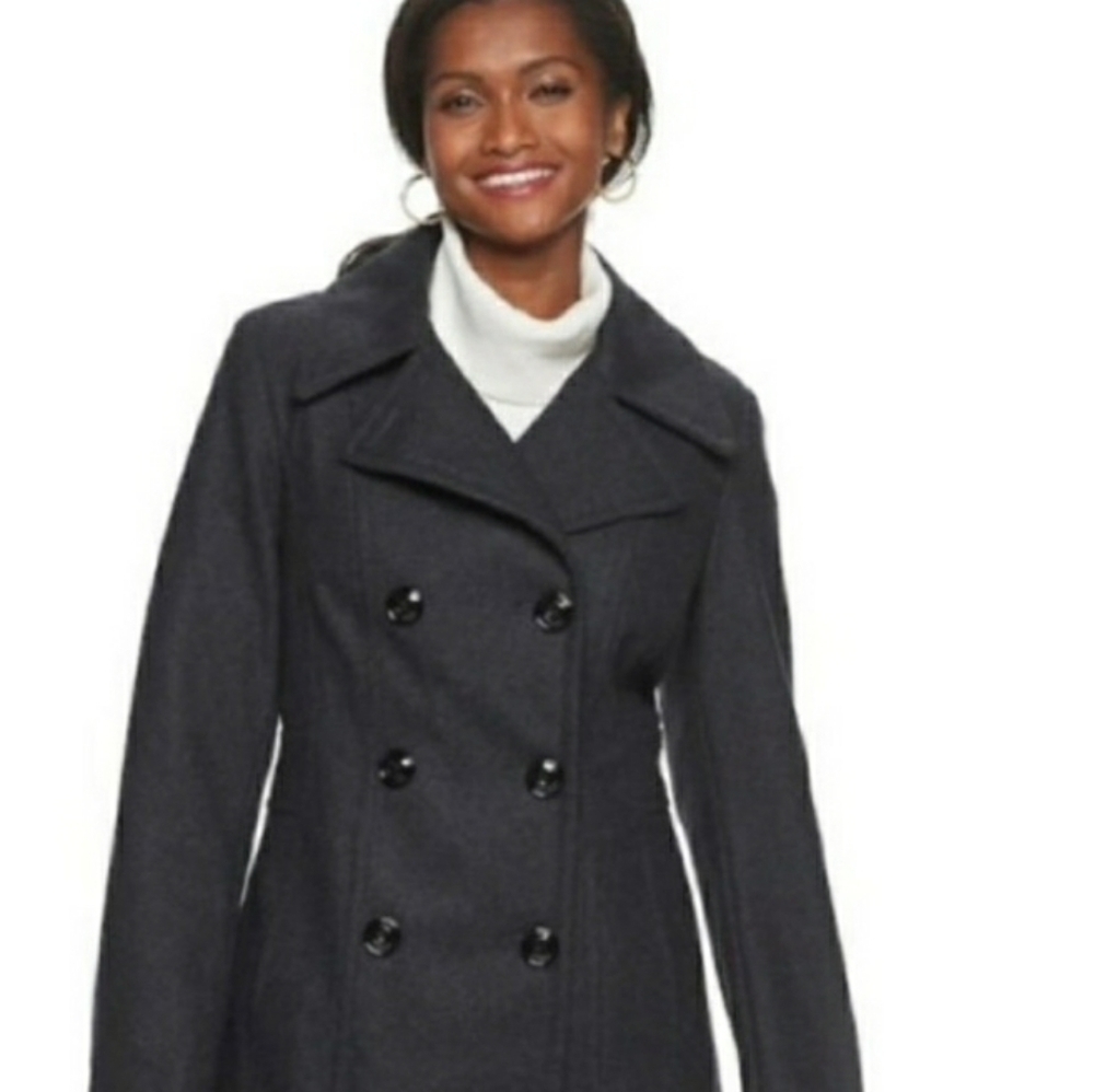 Michael Michael Kors Wool Peacoat Grey Medium